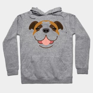 Bulldog dog face Hoodie